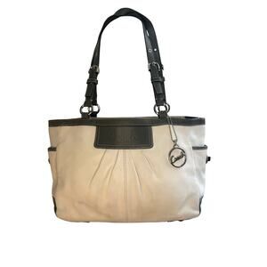 Coach Pleated Leather East West Gallery Tote Bag
